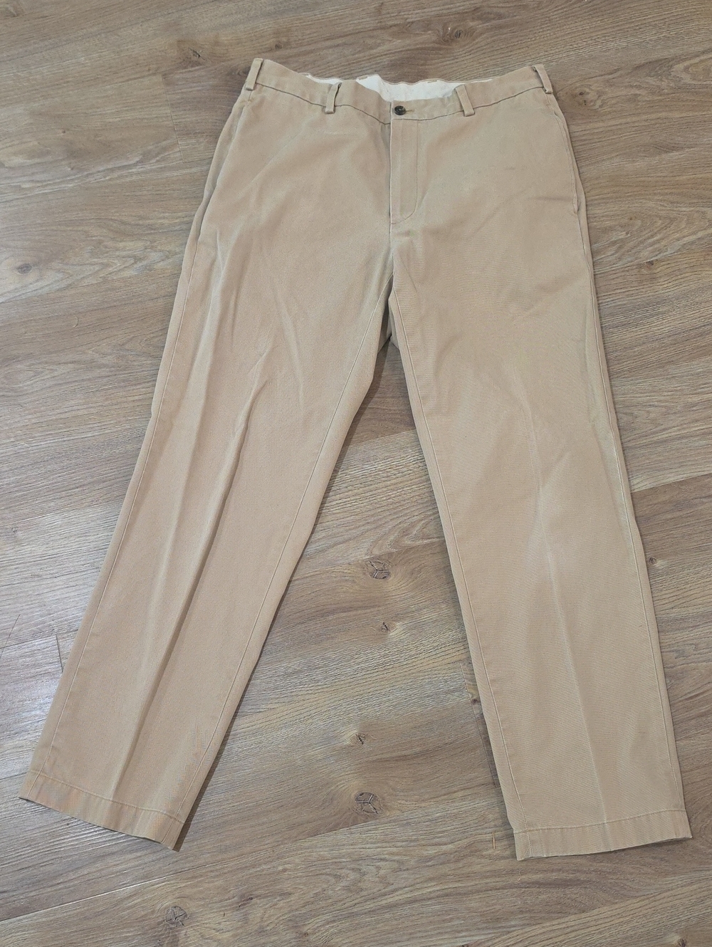 Brooks Brothers Tan Chino Pants for Men, 100% Cotton, 35/32